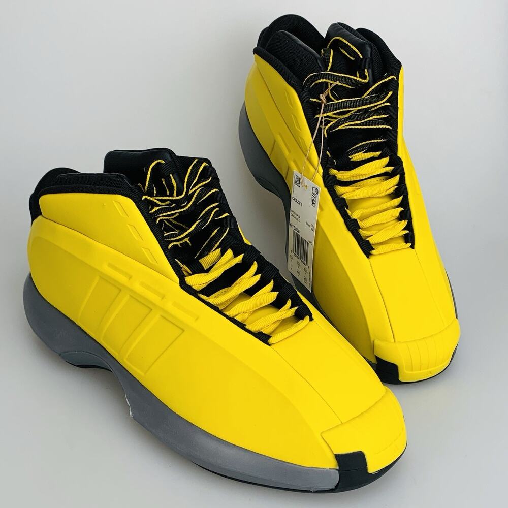Adidas Crazy 1 Shoes Sunshine Size US 10.5 Sneakers GY3808 Yellow New